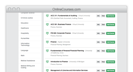 Online Learning - Courses & Programs - Courses for Credit